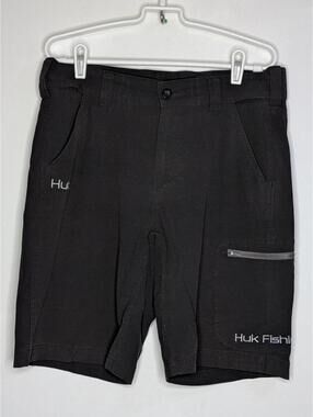 Huk Black Active Wear Performance Casual Shorts M